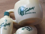 Seaforth shave mug, shaving soap and bottle set.