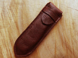 Game leather straight razor sheath