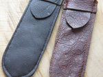 Game leather straight razor sheath