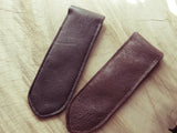 Game leather straight razor sheath